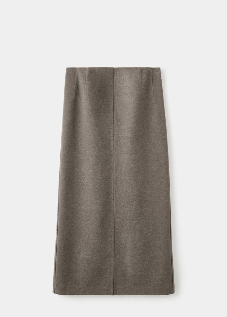 Opening pencil skirt — Medium Brown