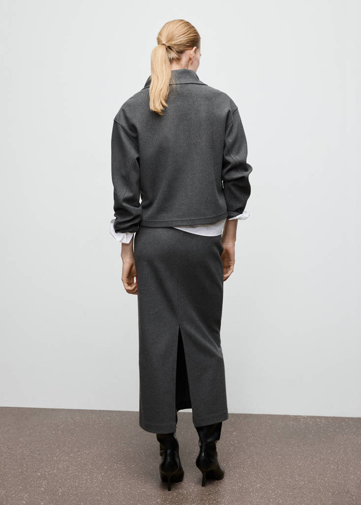 Opening pencil skirt — Dark Heather Grey