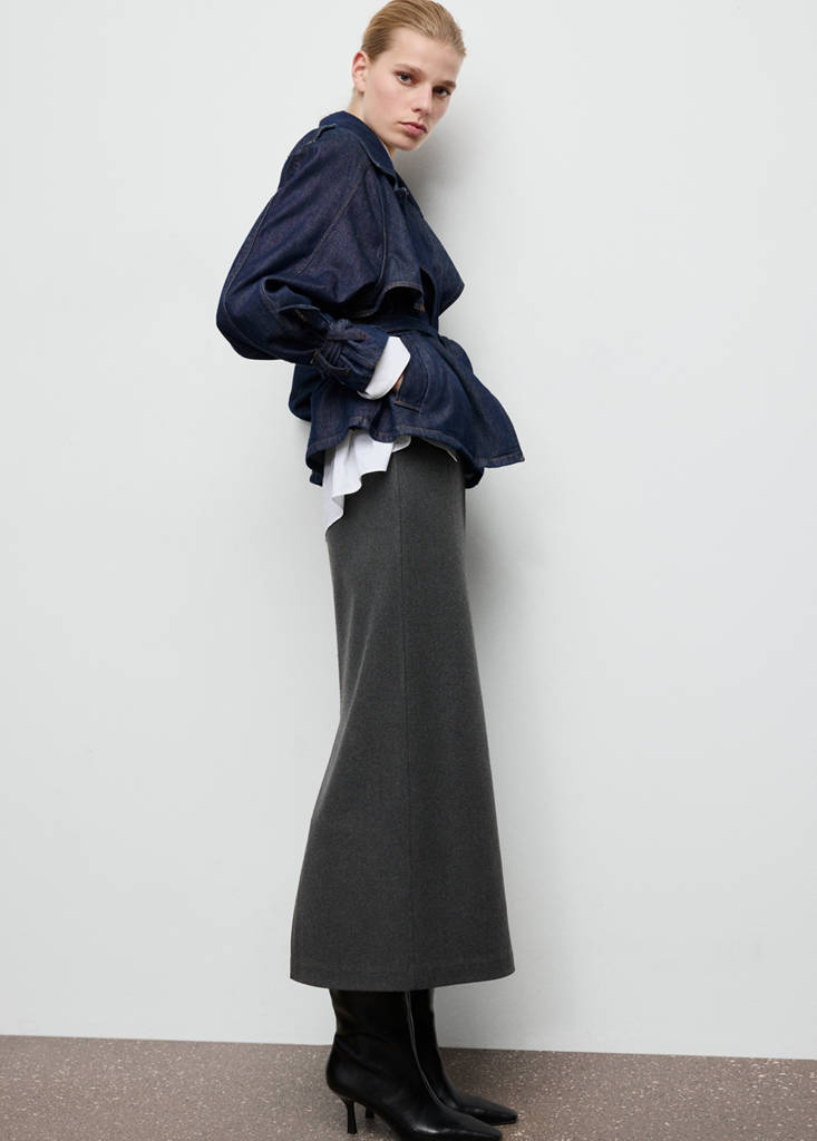 Opening pencil skirt — Dark Heather Grey