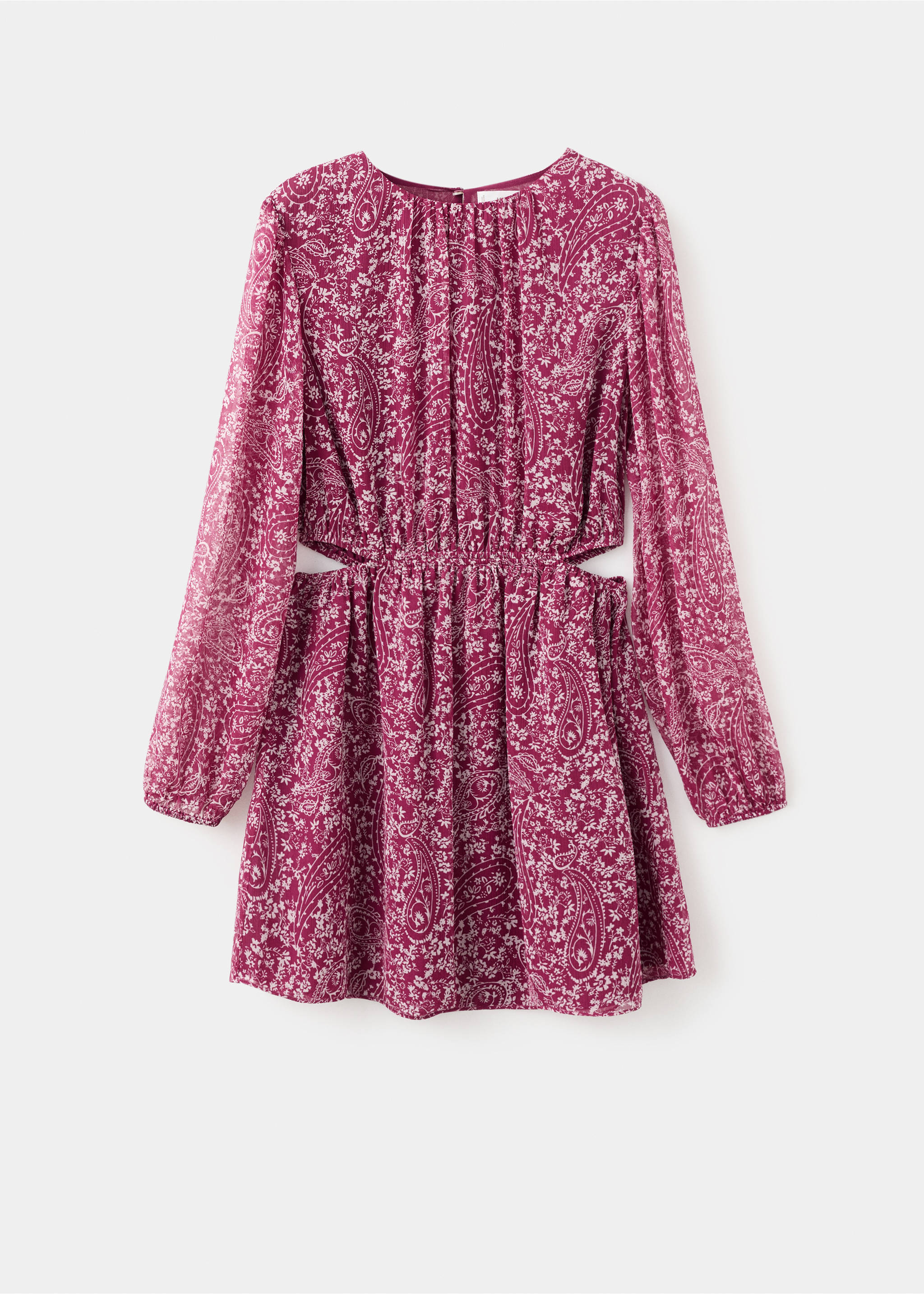 Paisley dress with cut-out - Article without model, Maroon. Ref: 27061288-00.