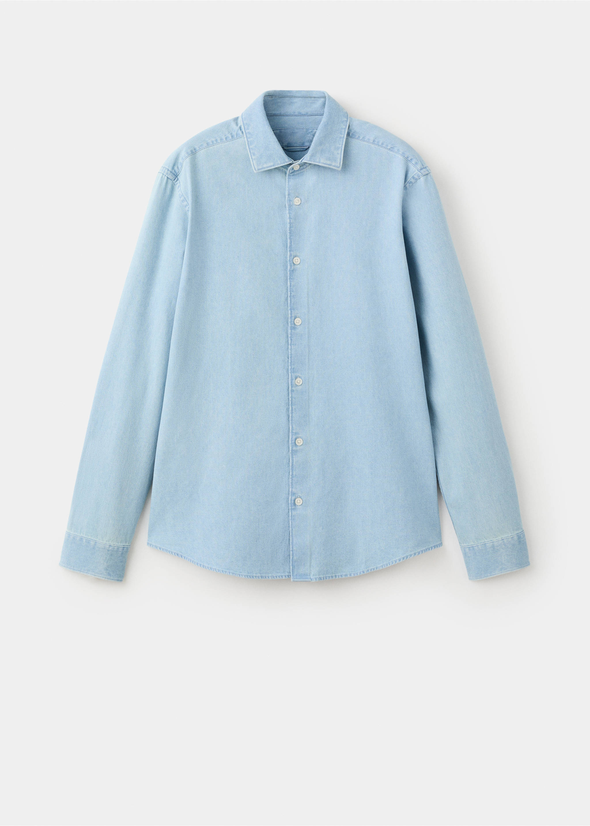Chemise en jean 100 % coton - Article sans modèle, Bleu clair. Ref: 27061294-00.
