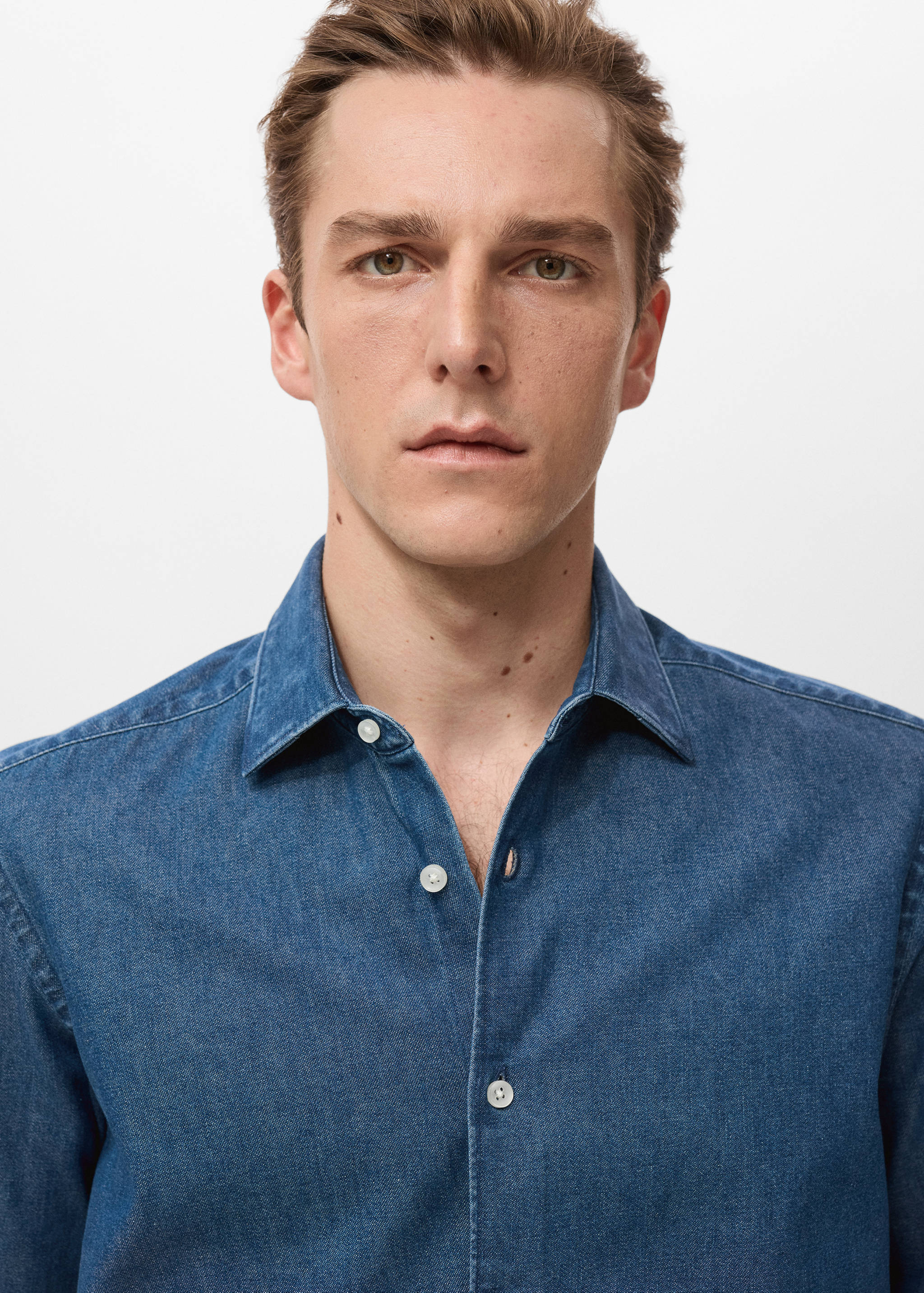 Джинсовая рубашка 100% хлопок - Деталь изделия 1