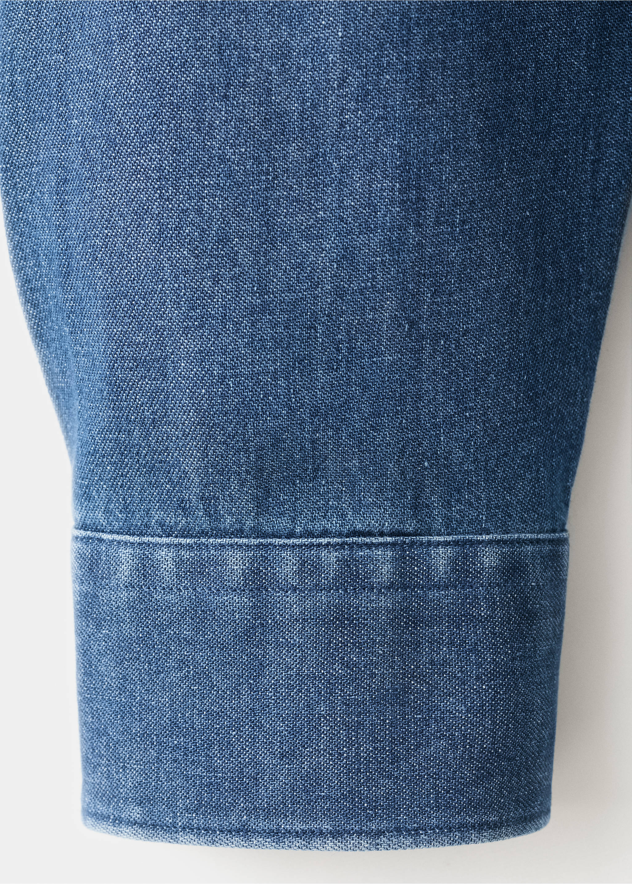 Джинсовая рубашка 100% хлопок - Деталь изделия 0, Синий средний. Ref: 27061294-00.