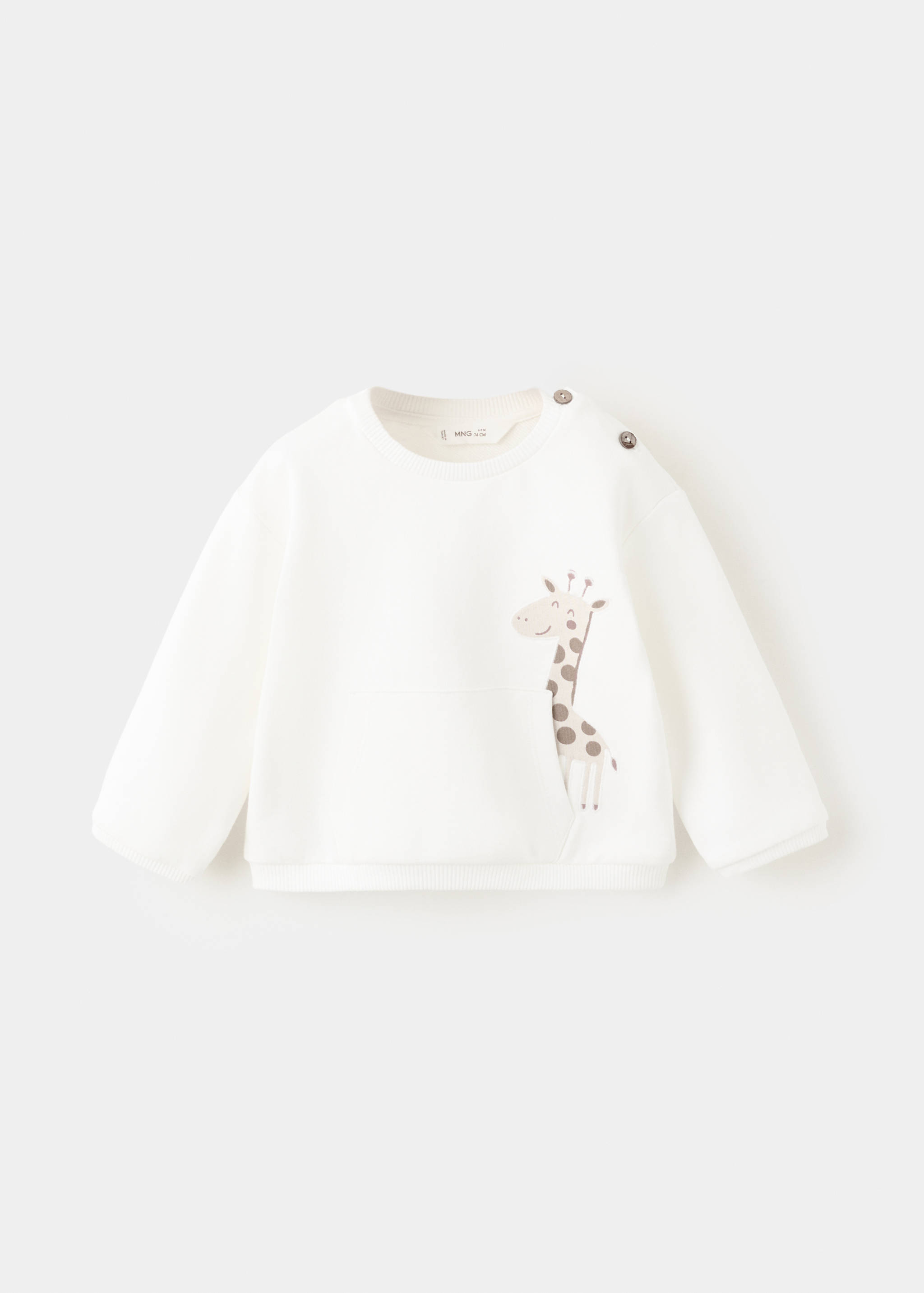 Sudadera estampada bolsillo - Artículo sin modelo