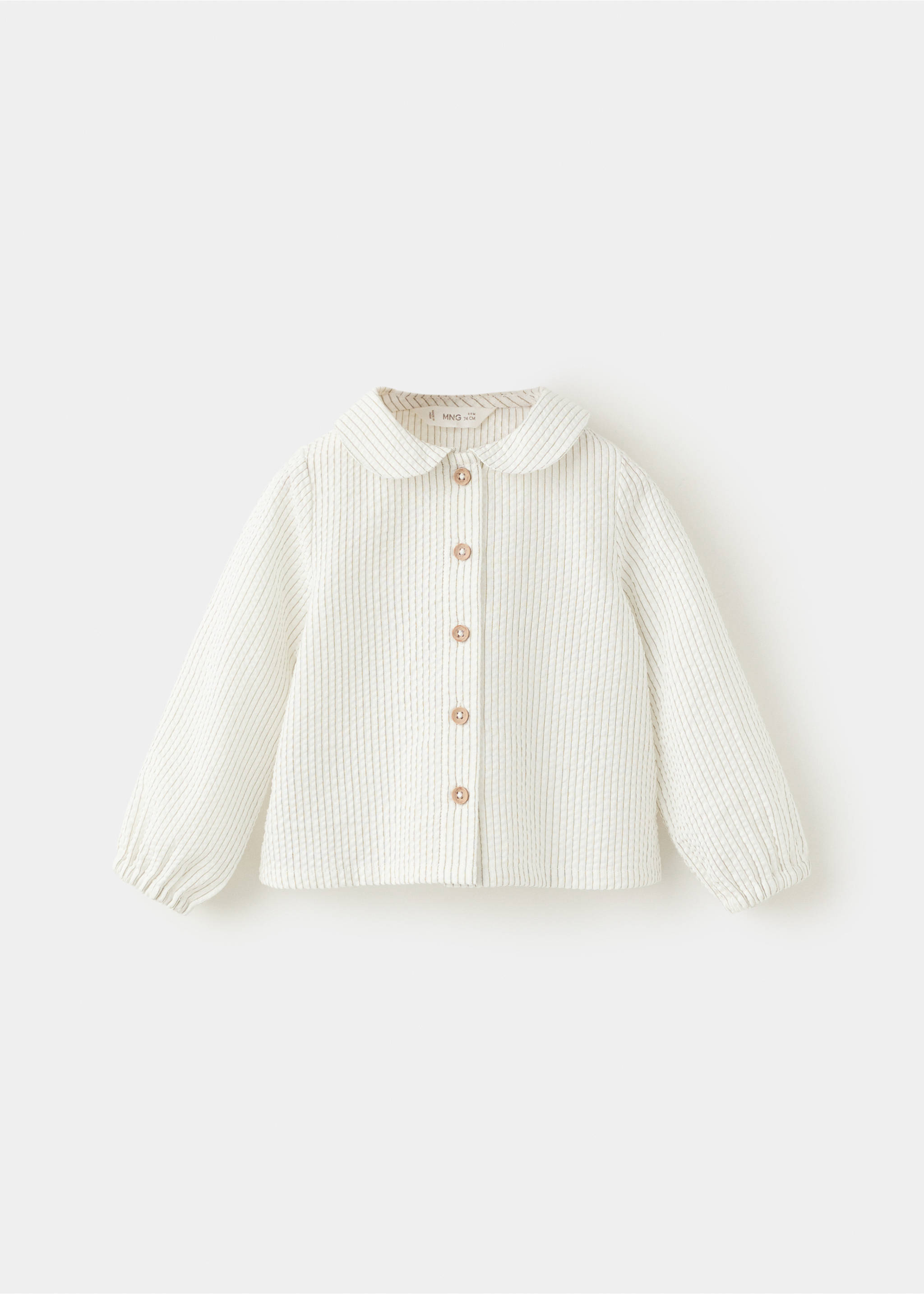 Baby collar striped blouses - Article without model, Green. Ref: 27061298-00.