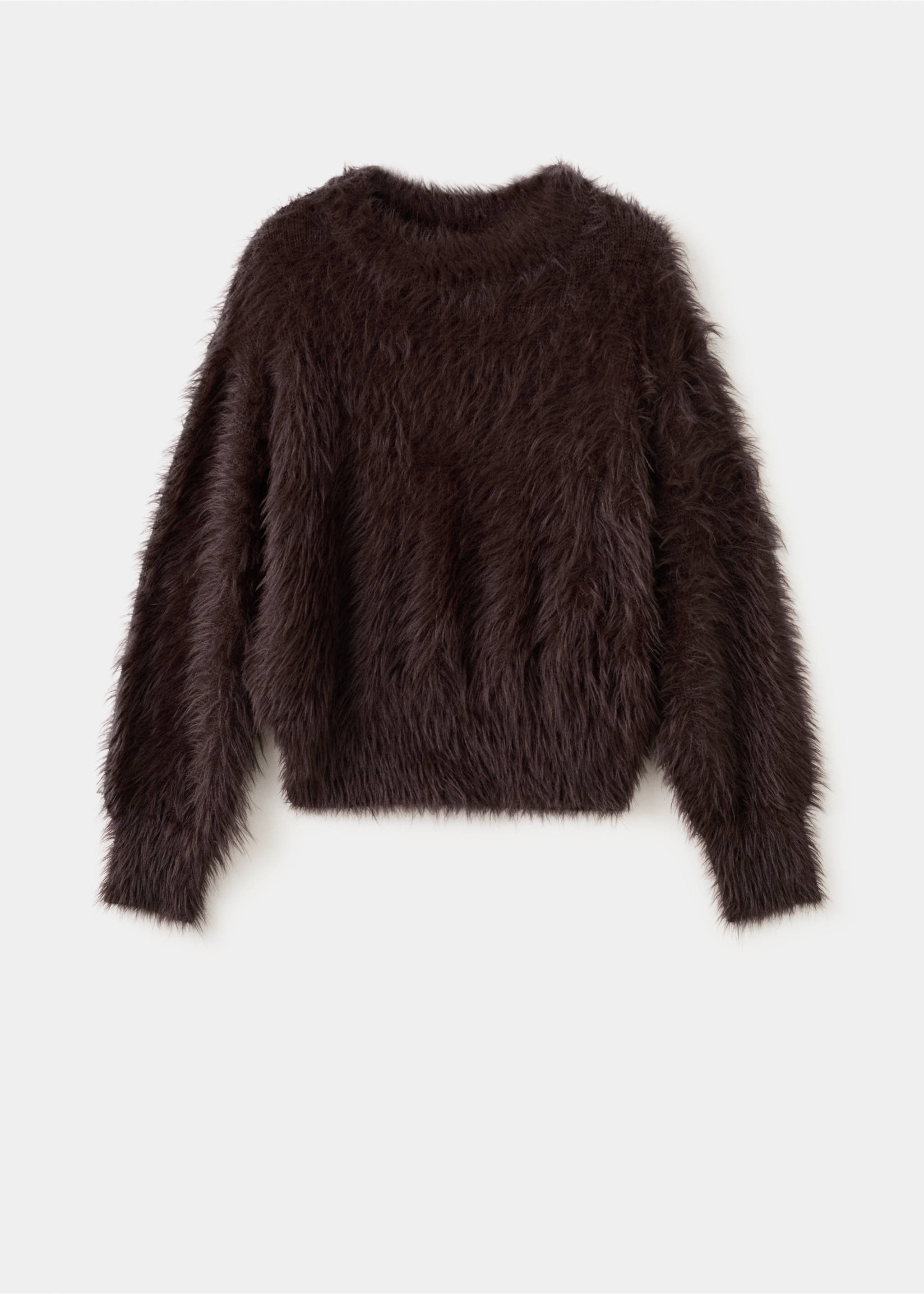 Pull en fausse fourrure - Article sans modèle, Marron. Ref: 27061301-00.