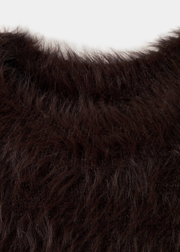 Faux-fur sweater — Brown
