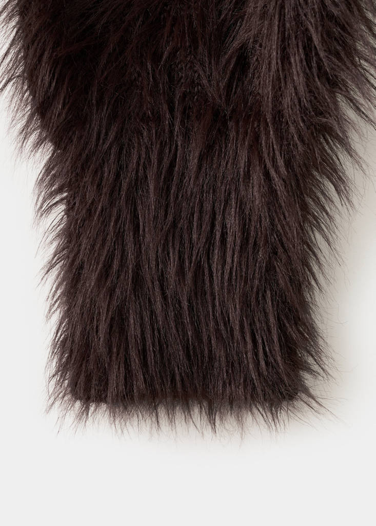 Faux-fur sweater — Brown