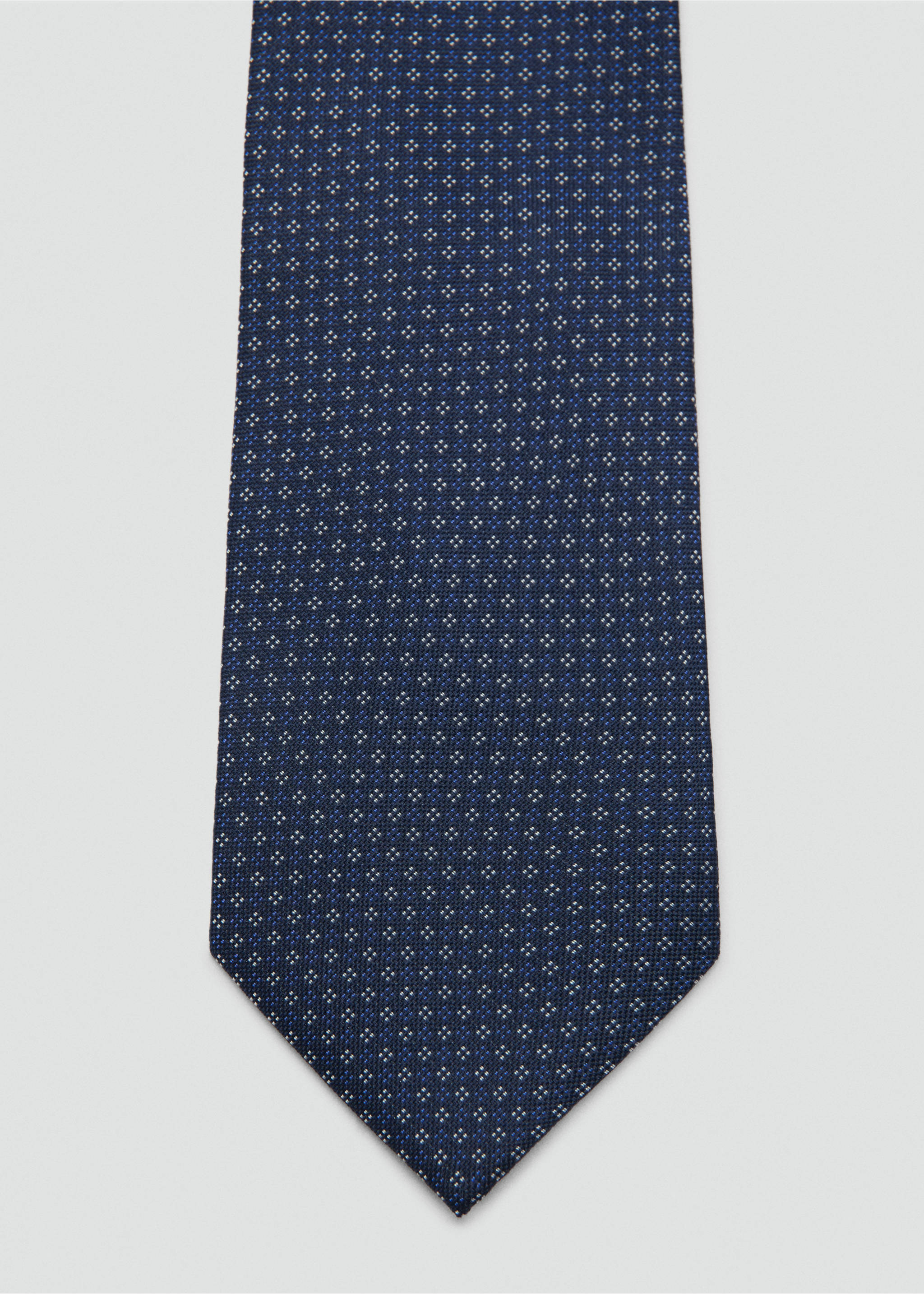 Silk blend tie fastening - Details of the article 1, Navy. Ref: 27061302-00.