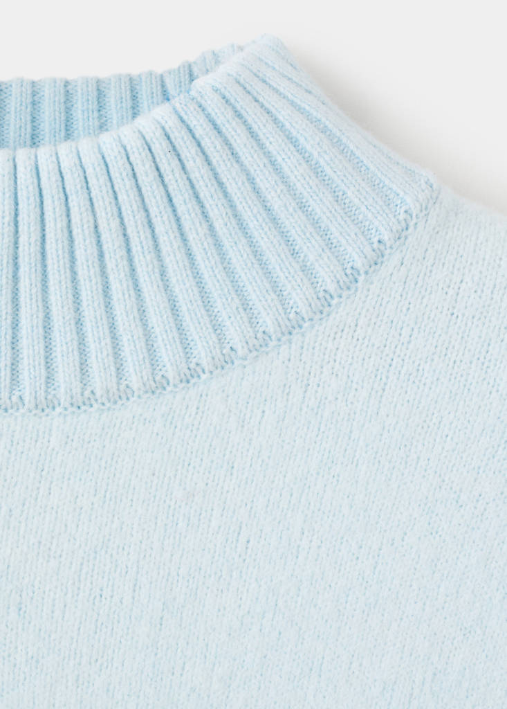 Knitted sweater with openings — Sky Blue