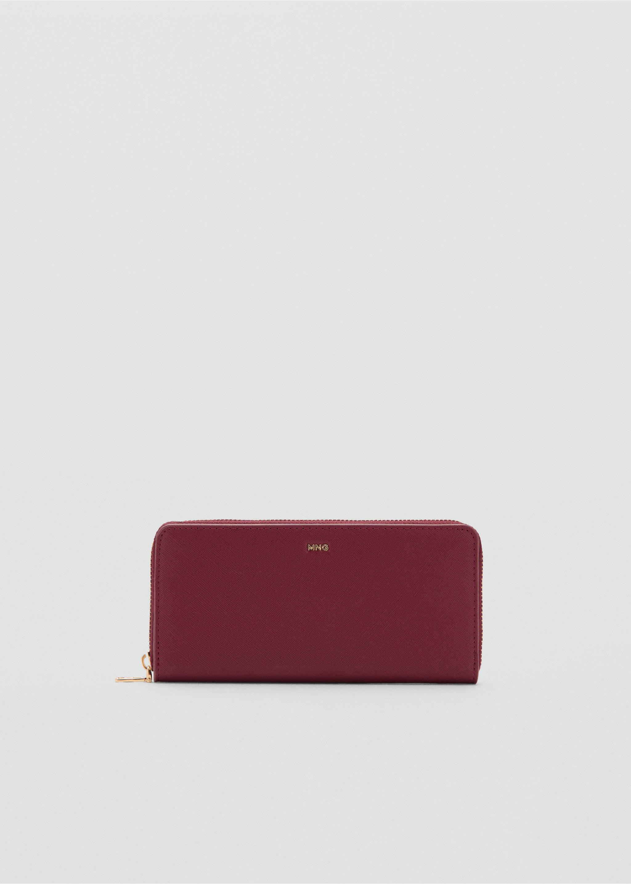 Saffiano-effect wallet - Article without model, Burgundy. Ref: 27061305-00.