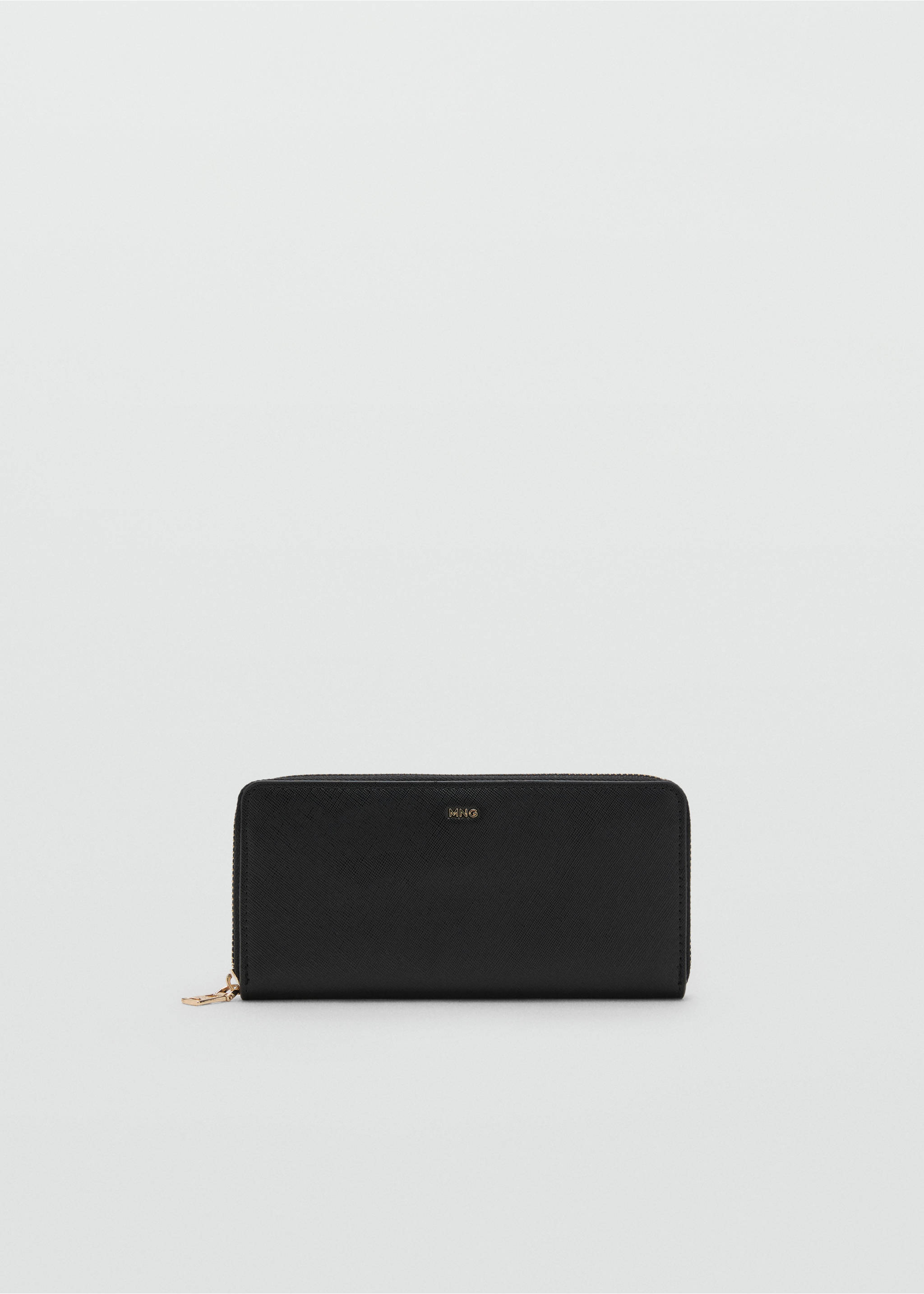 Saffiano-effect wallet - Article without model, Black. Ref: 27061305-00.