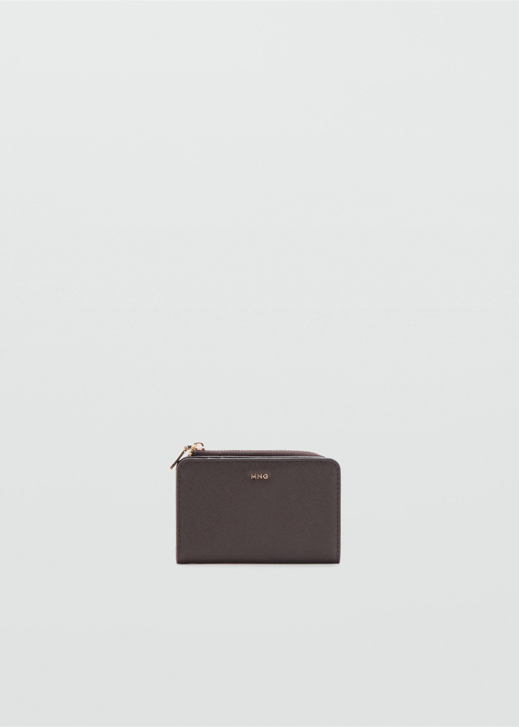 Safiano-effect wallet with flap - Article without model, Chocolate. Ref: 27061306-00.