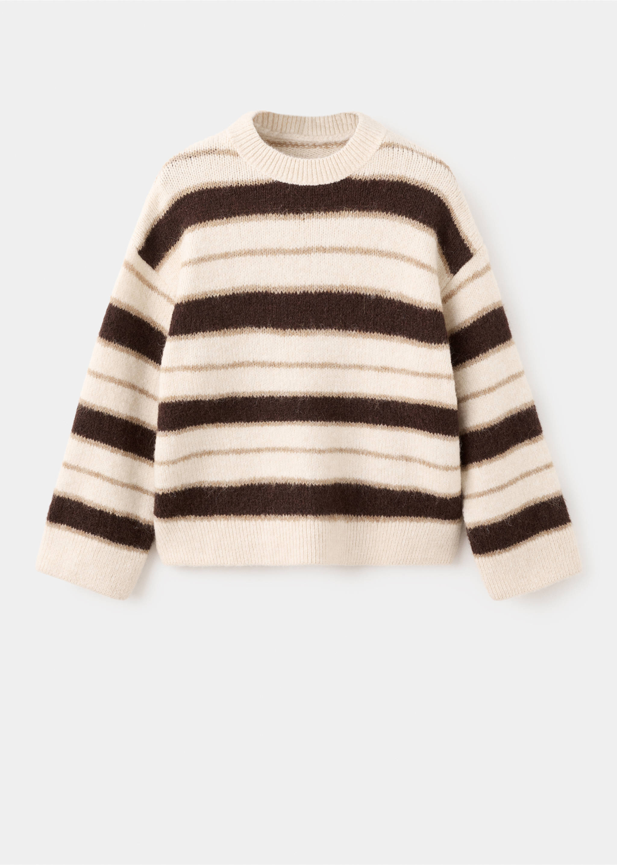 Knit striped sweater - Article without model, Ecru. Ref: 27061307-00.