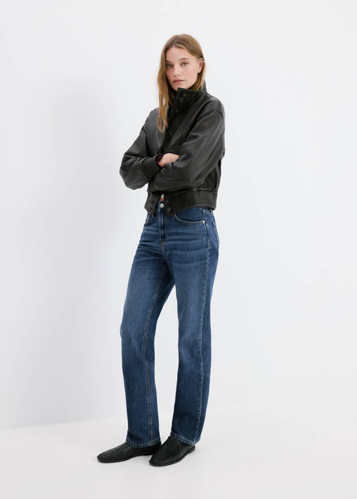 Matilda high-rise straight jeans — Dark Blue