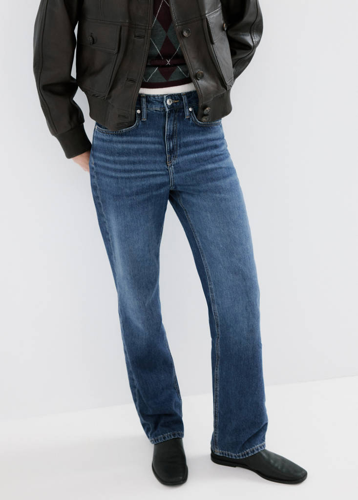 Matilda high-rise straight jeans — Dark Blue