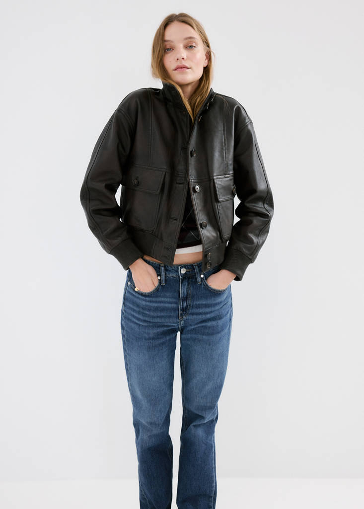 Matilda high-rise straight jeans — Dark Blue