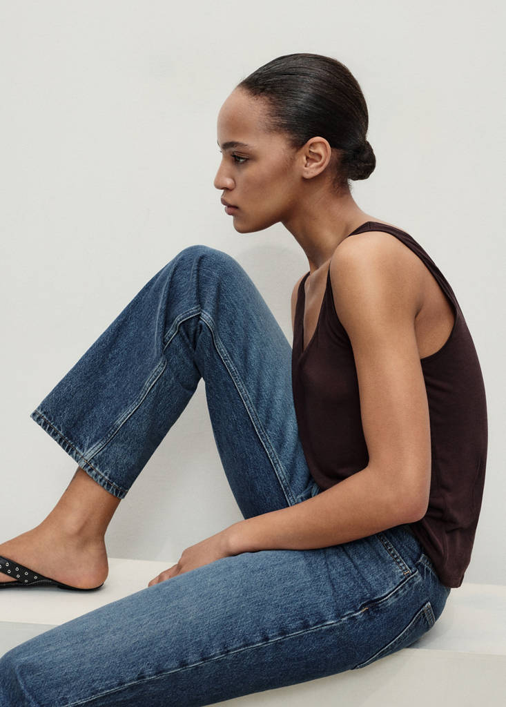 Matilda high-rise straight jeans — Dark Blue