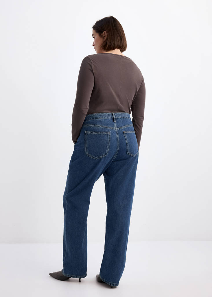 Matilda high-rise straight jeans — Dark Blue