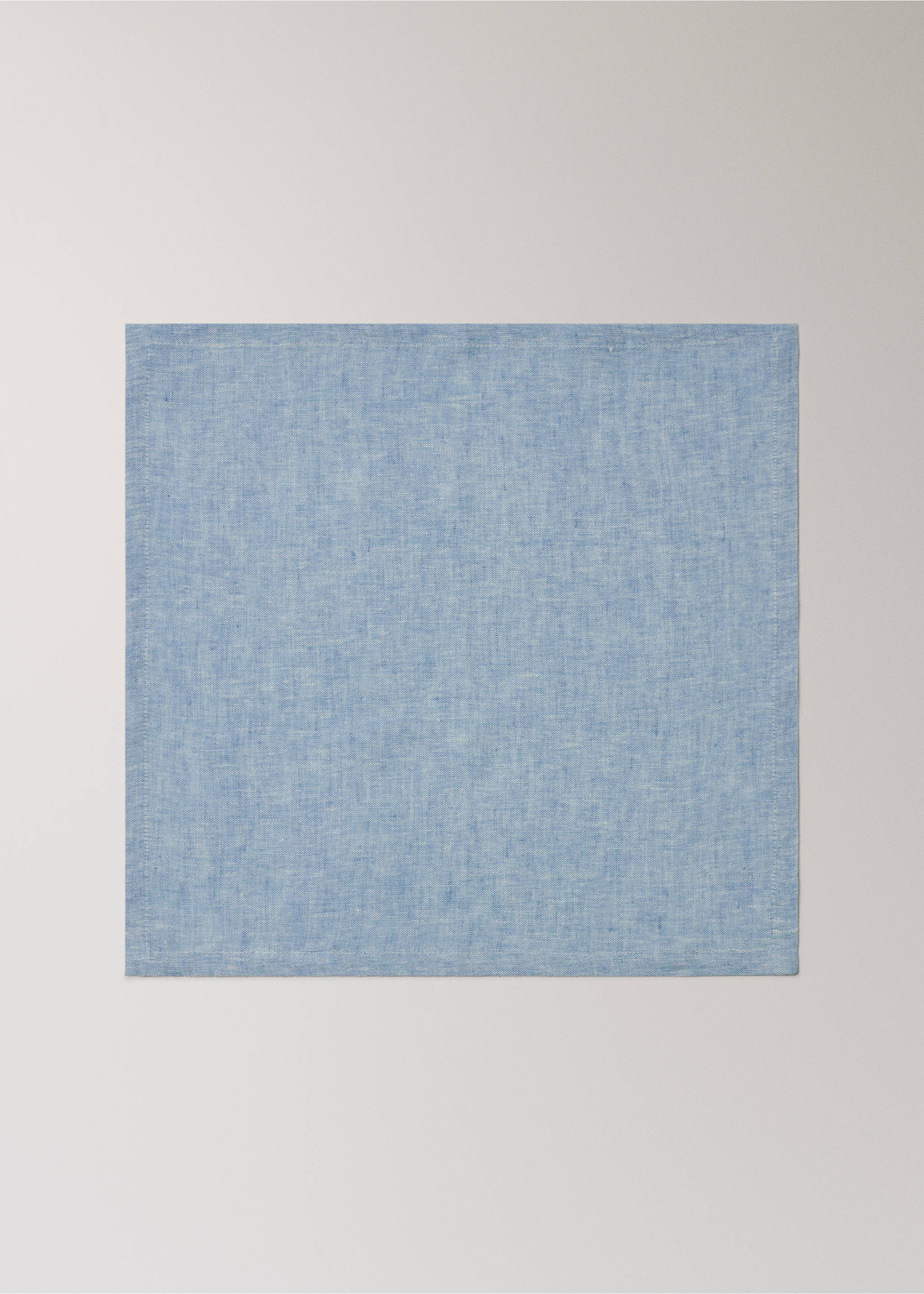 100% linen napkins with a melange effect - Article without model, Blue. Ref: 27061310-00.