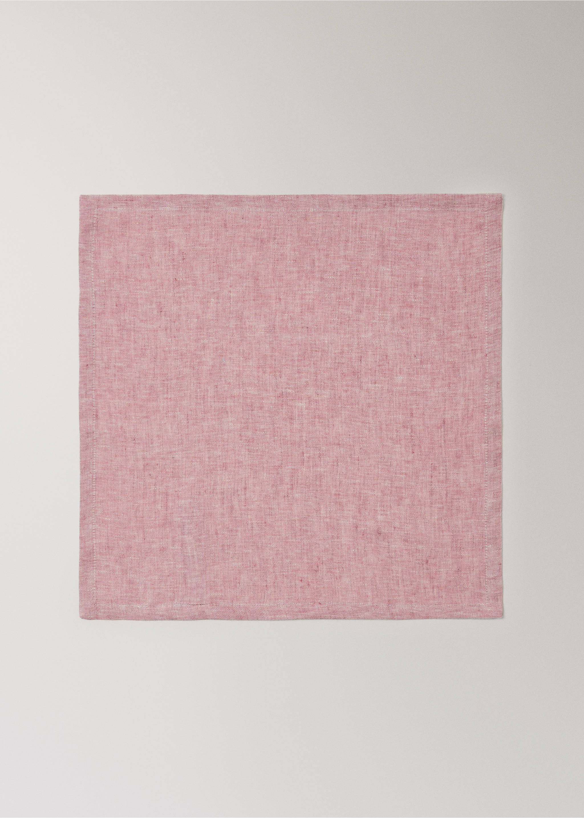100% linen napkins with a melange effect - Article without model, Pink. Ref: 27061310-00.