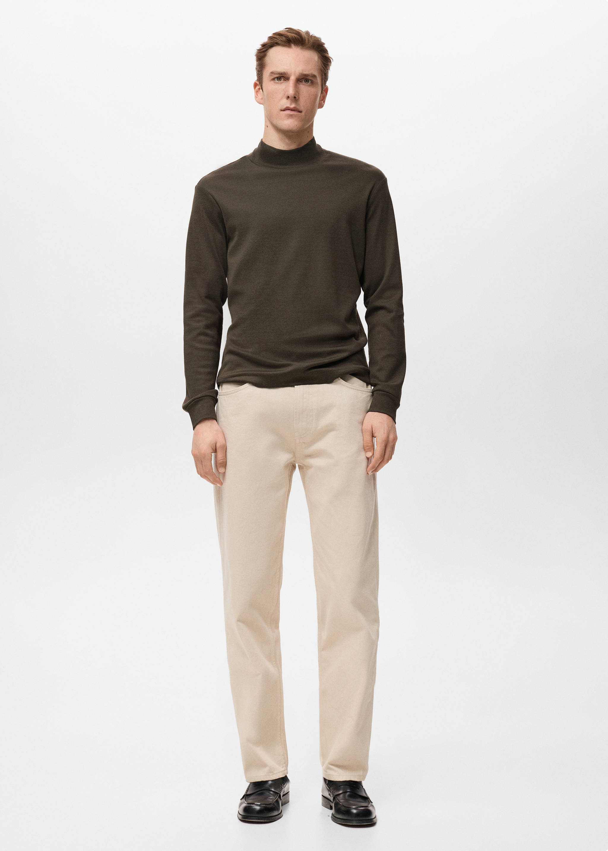 铂金斯领长袖T恤 - null