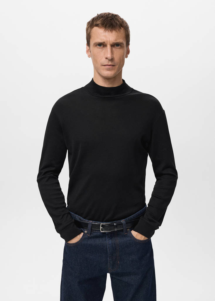 Camiseta manga larga cuello perkins