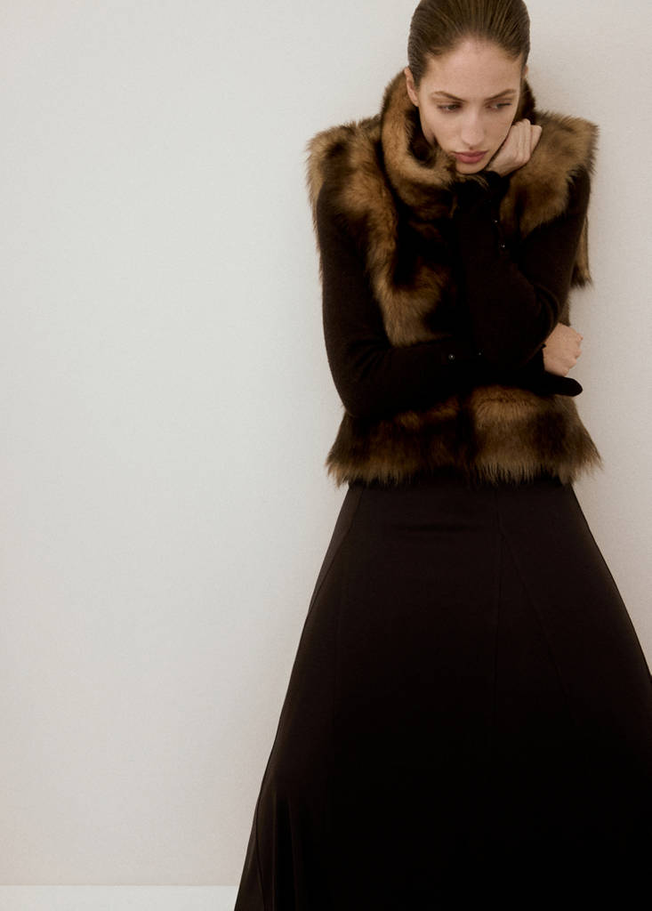 A-line skirt with godets