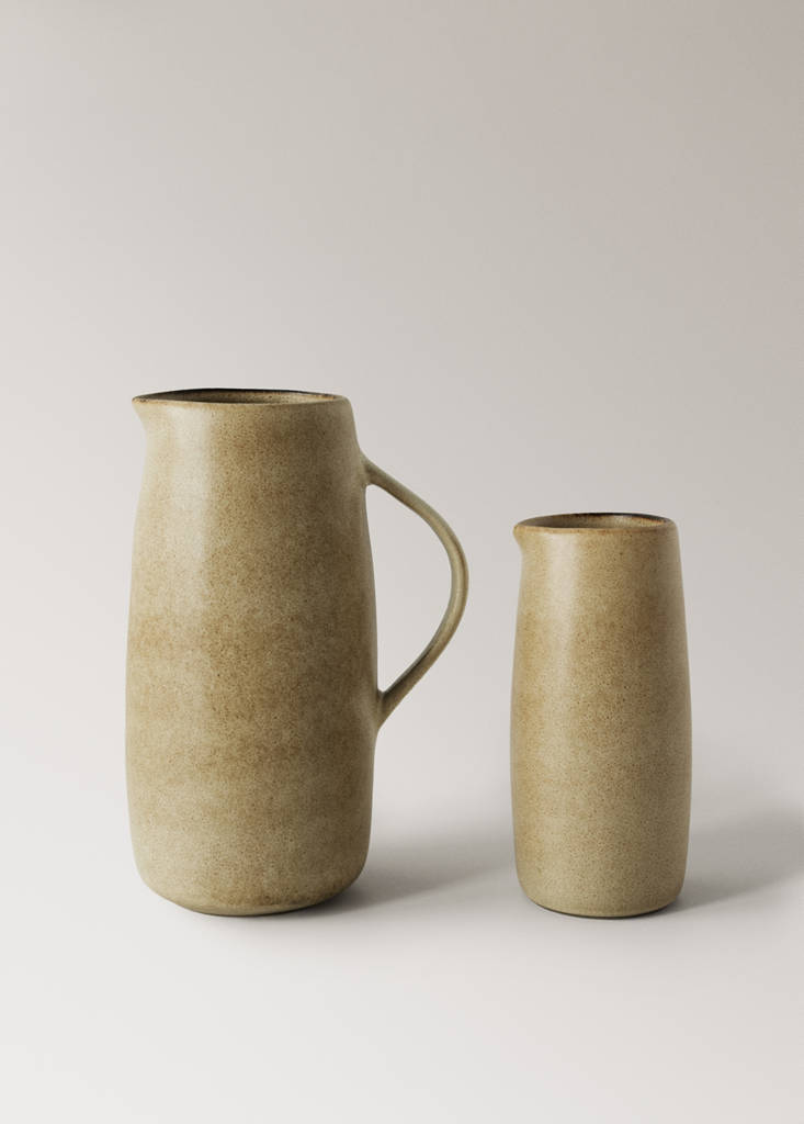 Stoneware milk jug — Light Heather Grey