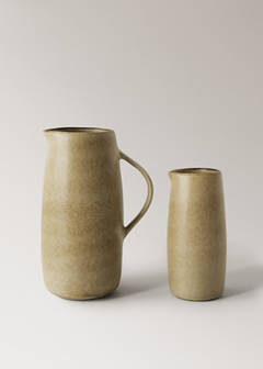 Stoneware milk jug — Light Heather Grey 4