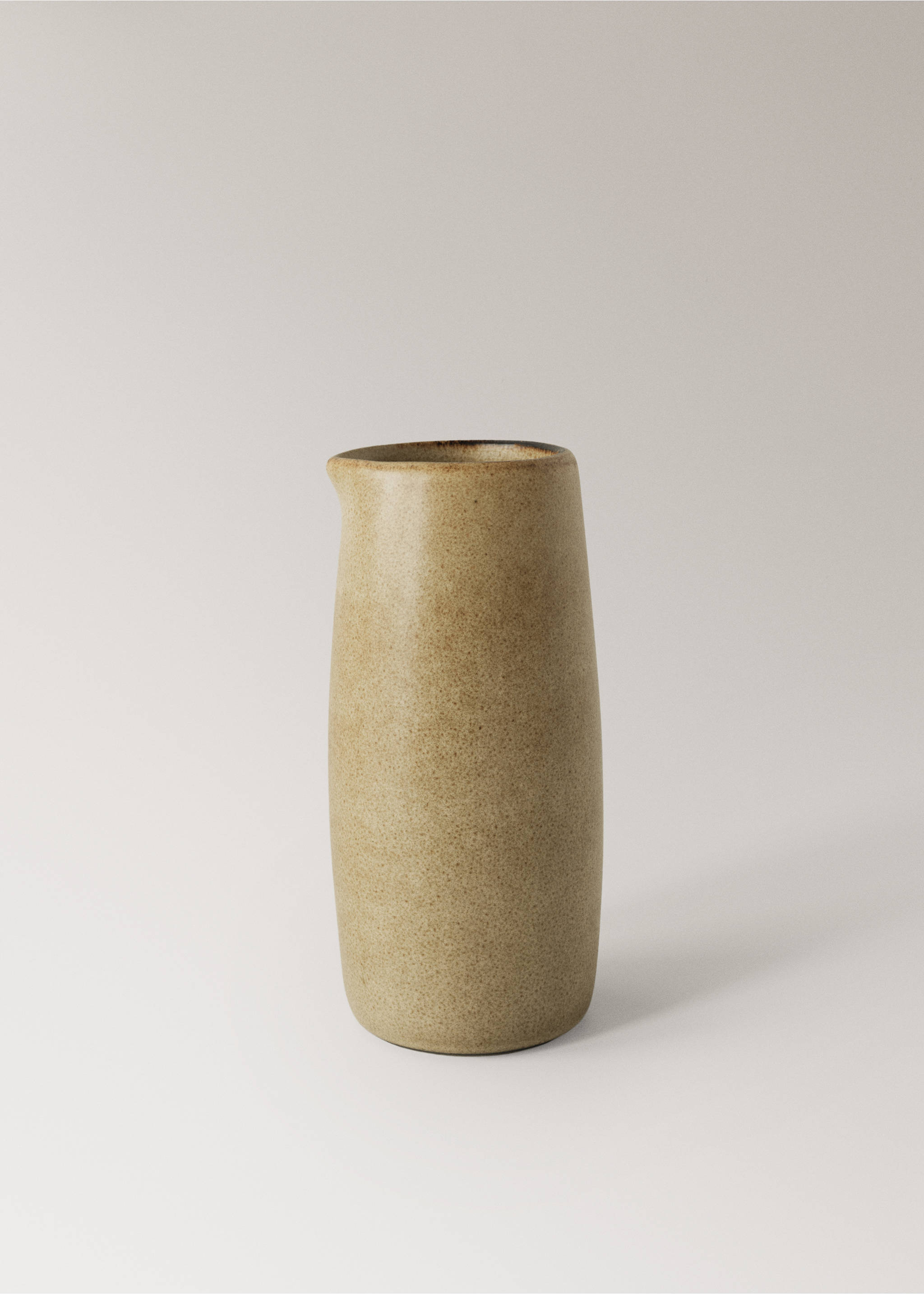 Stoneware milk jug - Article without model, Light Heather Grey. Ref: 27061314-00.