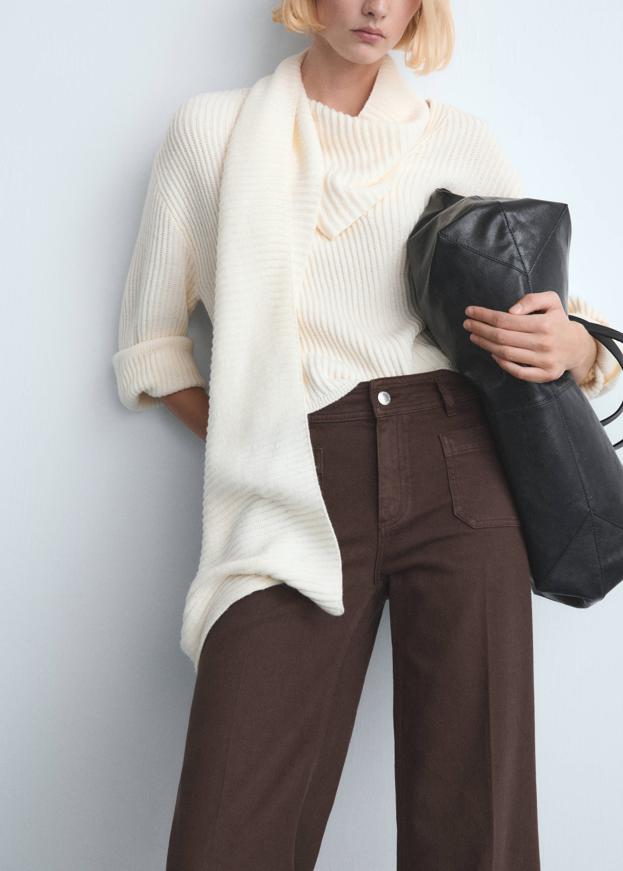 Джинсы с широкими штанинами и карманами - Деталь изделия 6