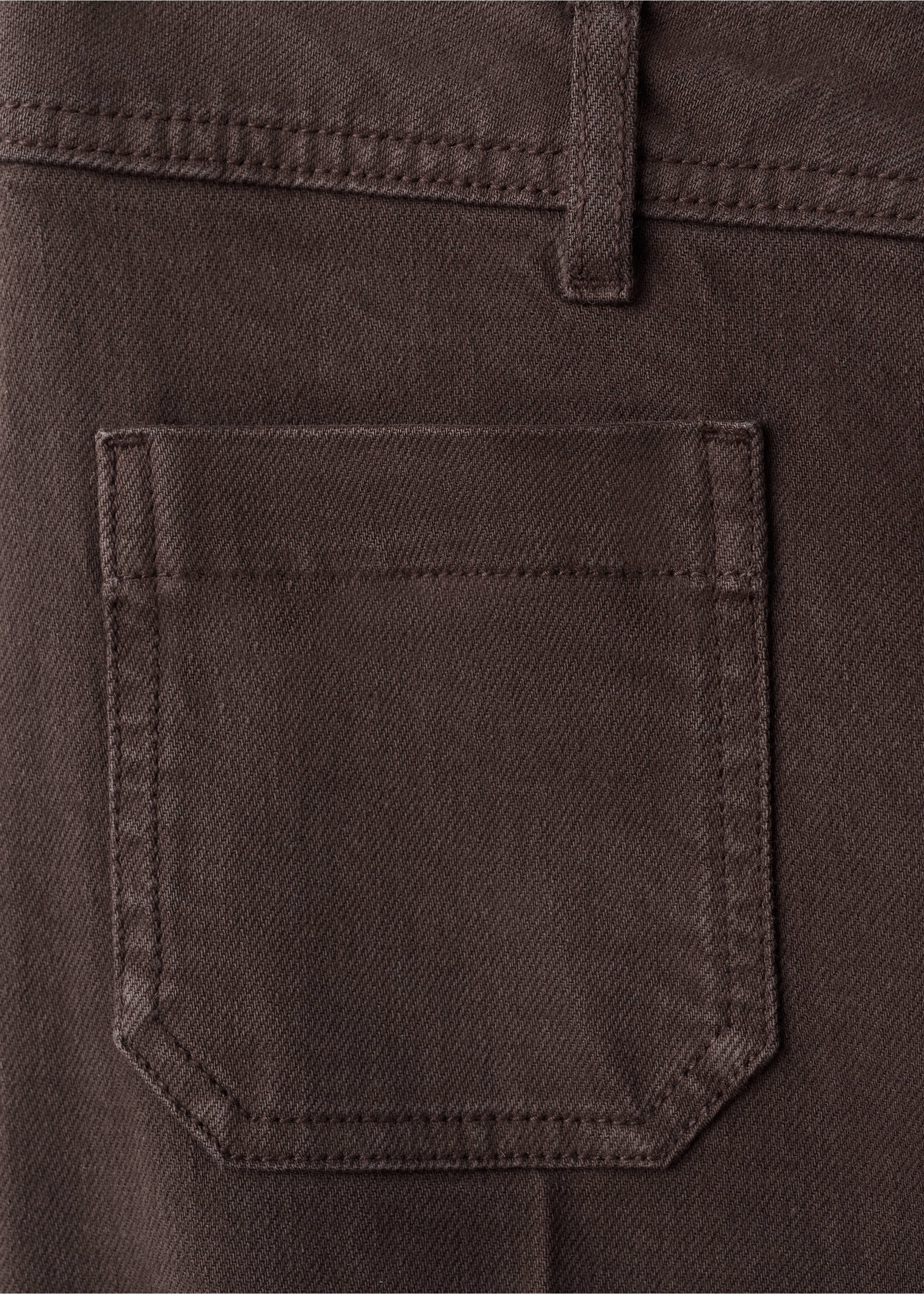 Jeans wide leg bolsillos - Detalle del artículo 8, Chocolate. Ref: 27061322-00.