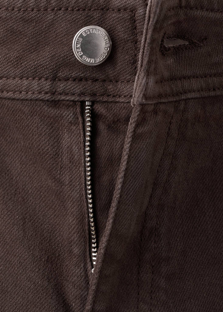 Wide leg jeans with pockets — Chocolate