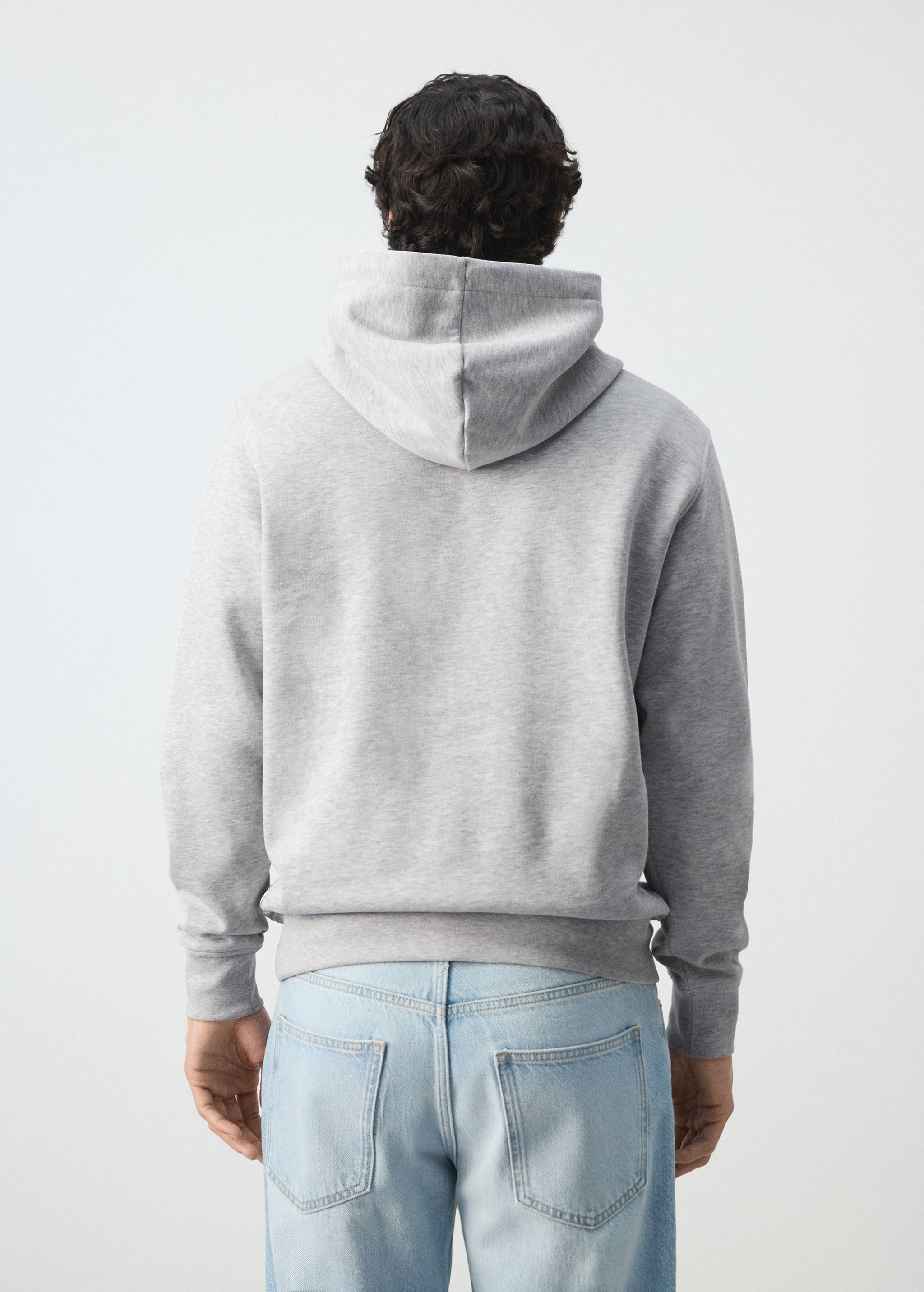 Sudadera capucha algodón texto - Reverso del artículo