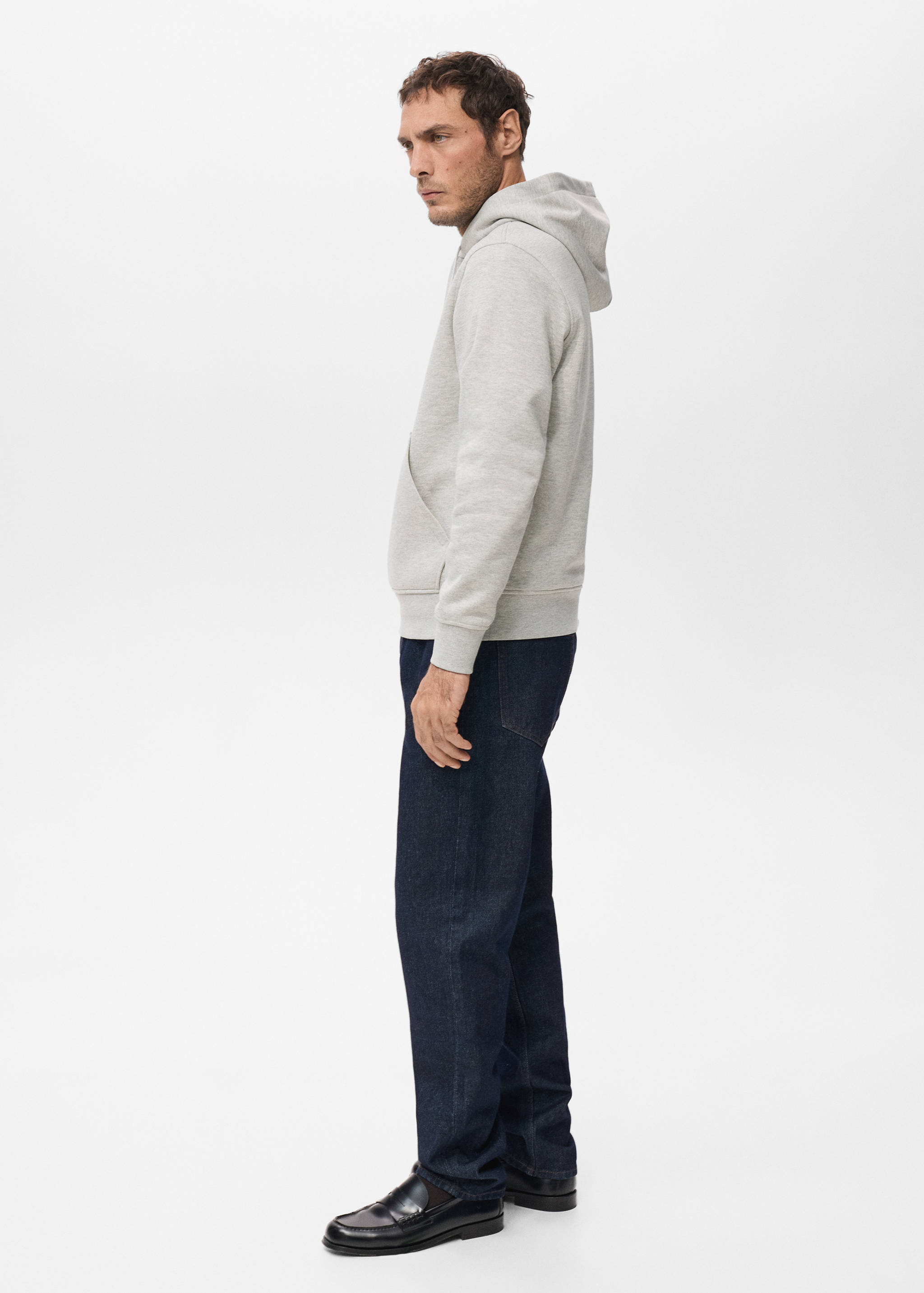 Cotton hooded sweatshirt text - Details of the article 3