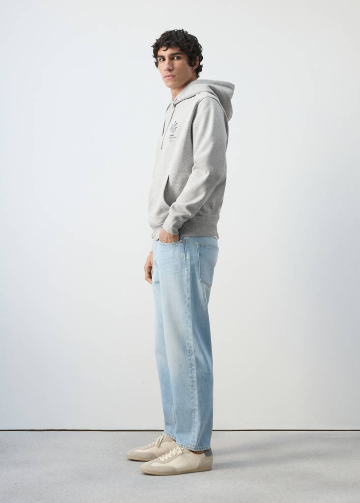 Graphic hooded sweatshirt — Medium Heather Grey