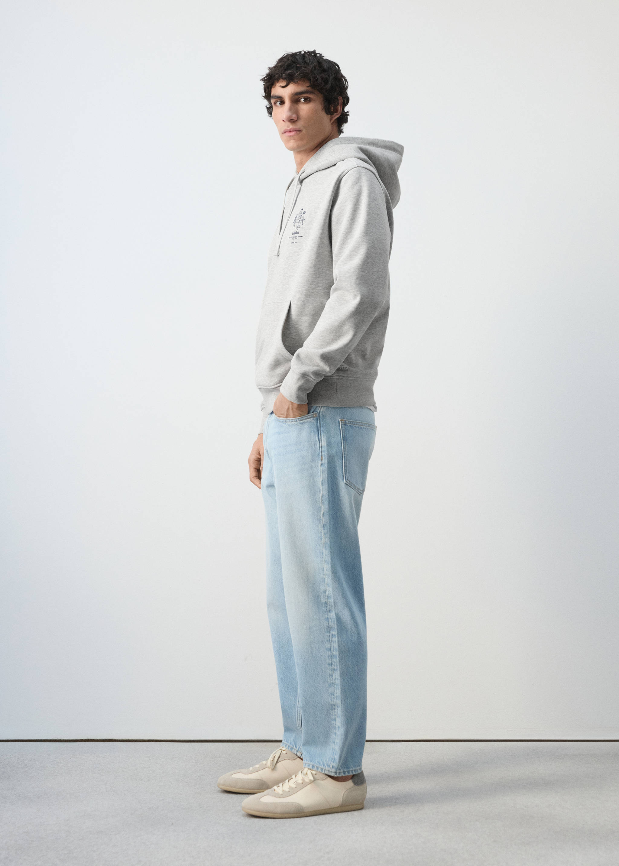 Sudadera capucha algodón texto - Detalle del artículo 2