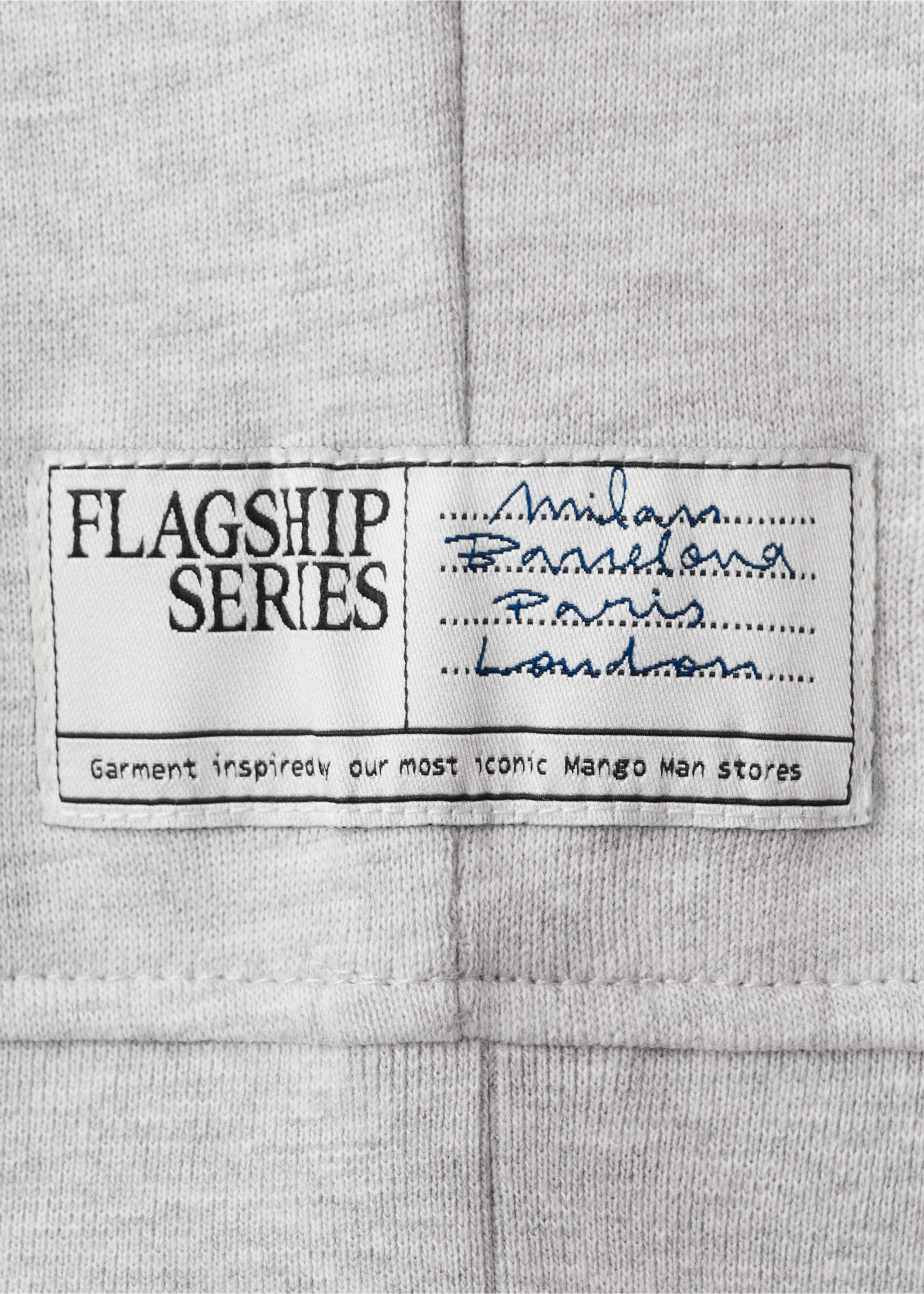 Dessuadora caputxa cotó text - Detall de l'article 0, Gris mig vigoré. Ref: 27061324-00.