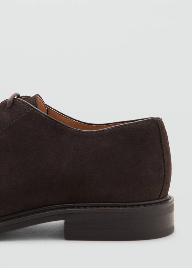 Split leather suit shoes — Brown