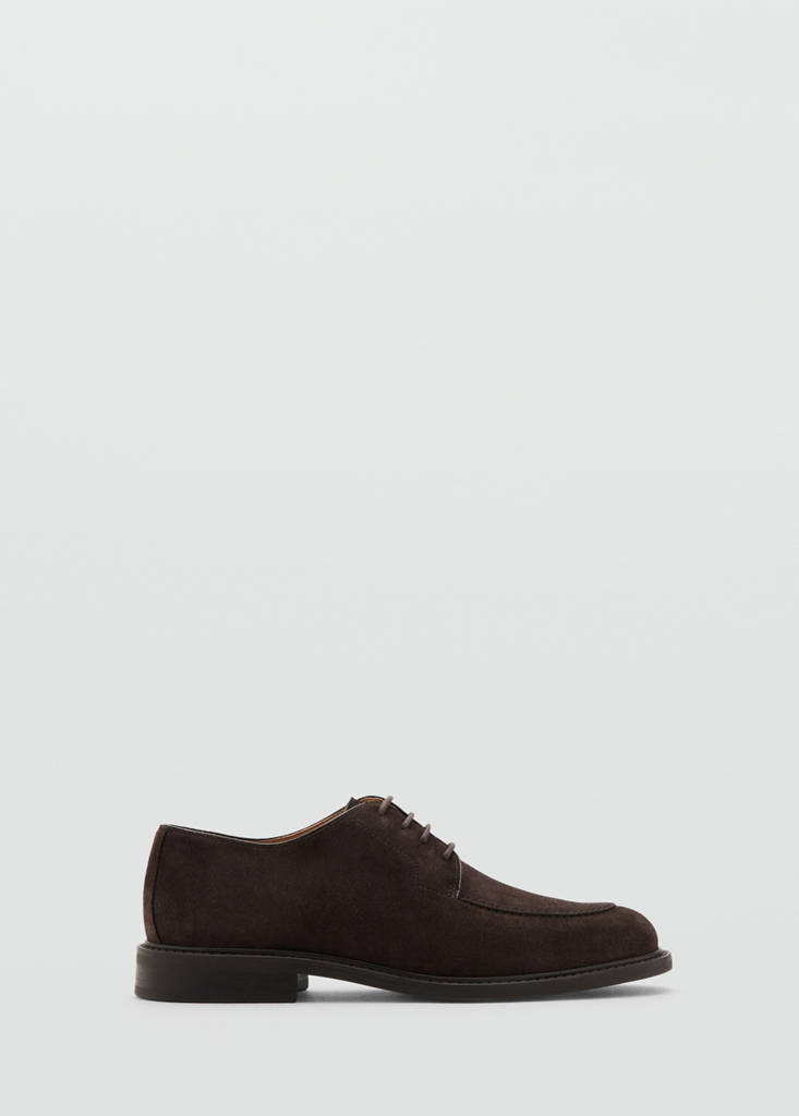 Split leather suit shoes — Brown