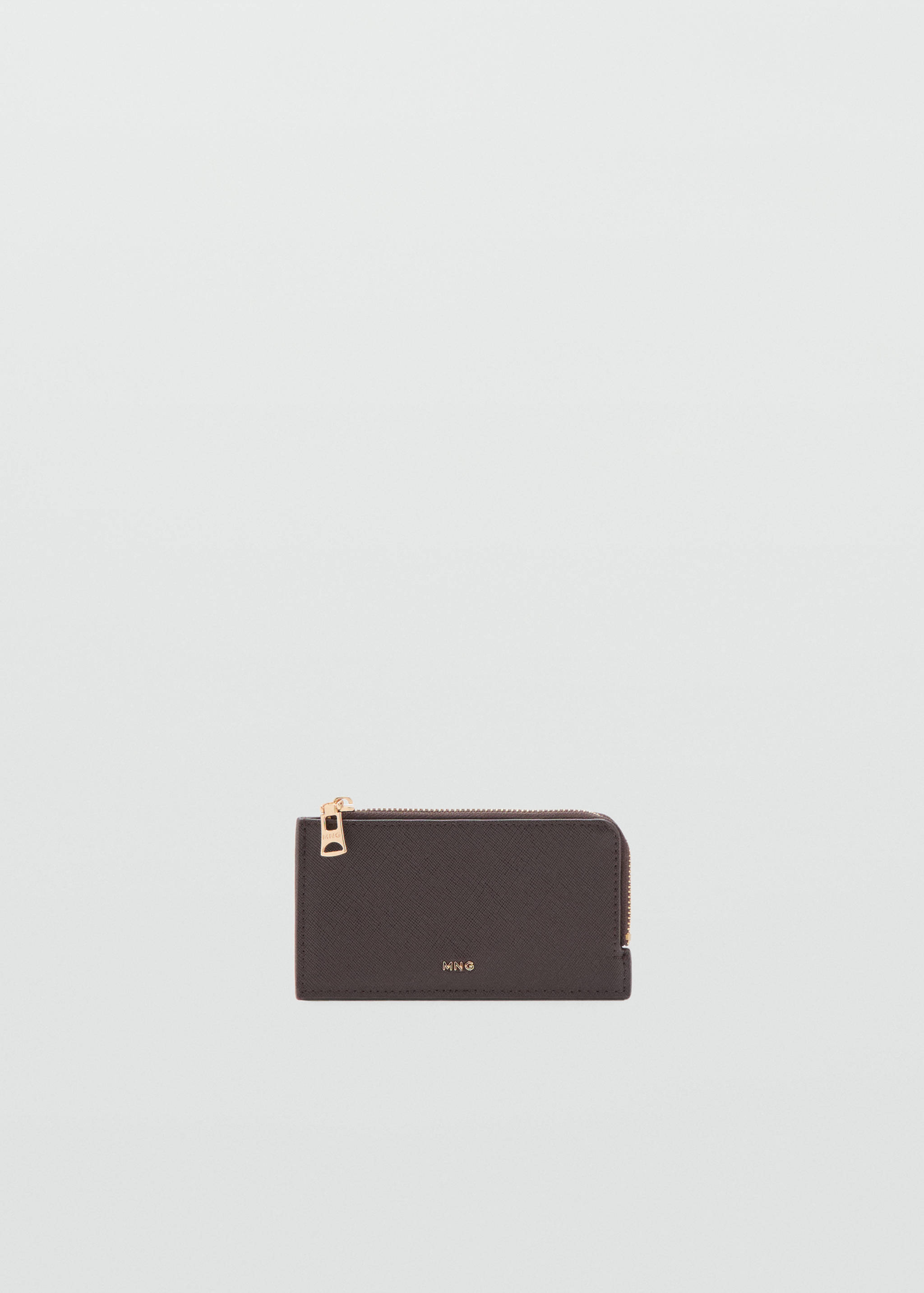 Saffiano-effect card holder with zip - Article without model