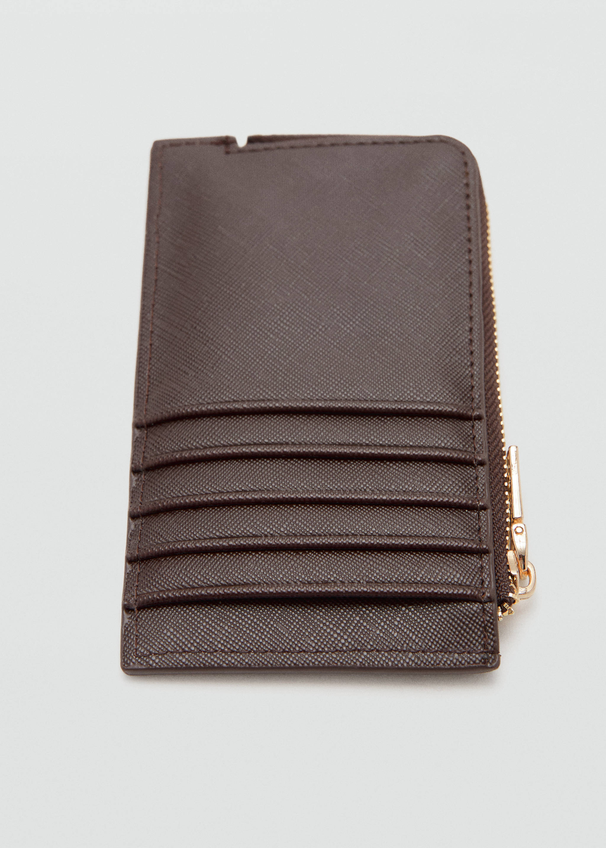 Saffiano-effect card holder with zip - Details of the article 2