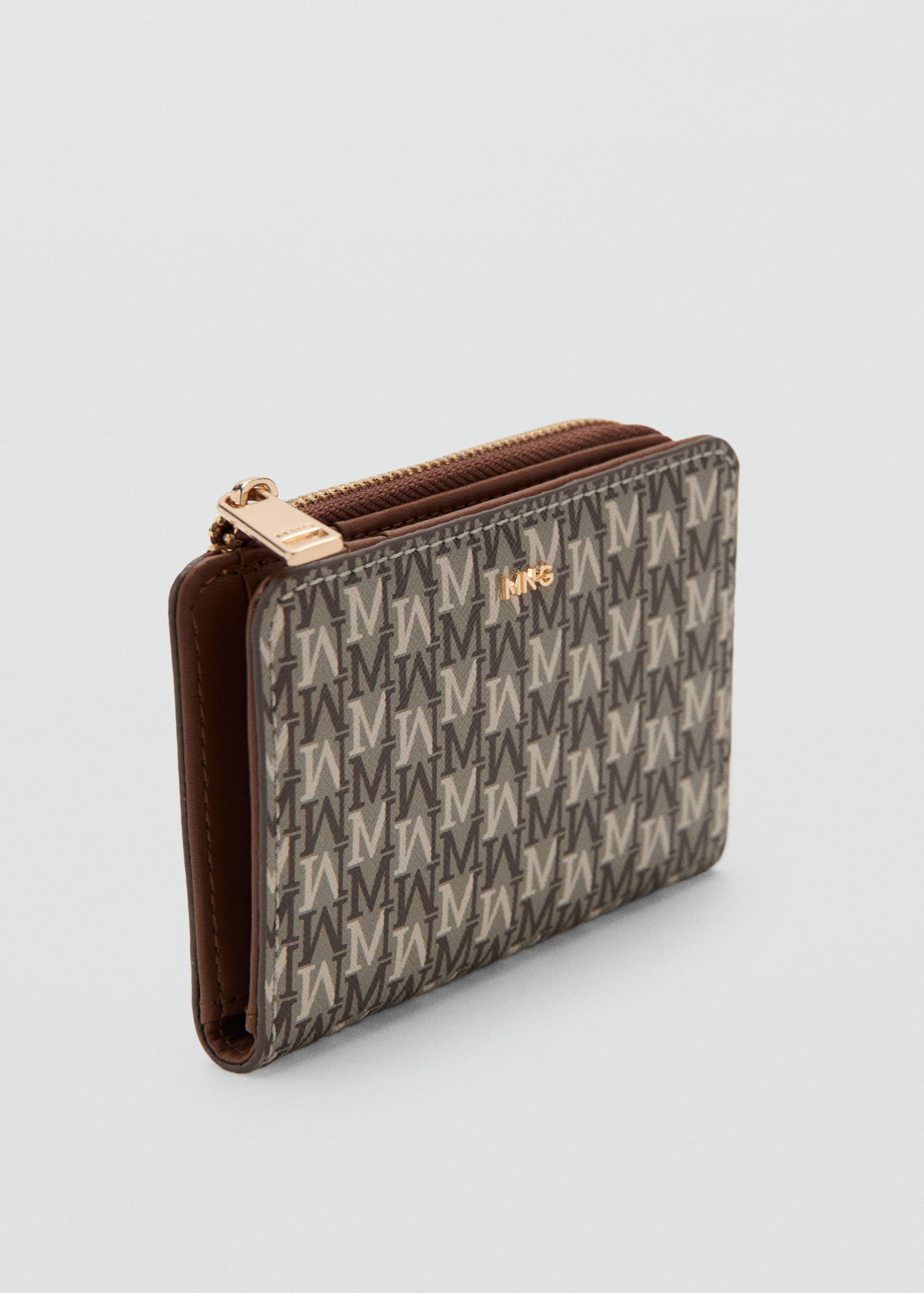 Kleine portemonnee met logoprint - Middenvlak