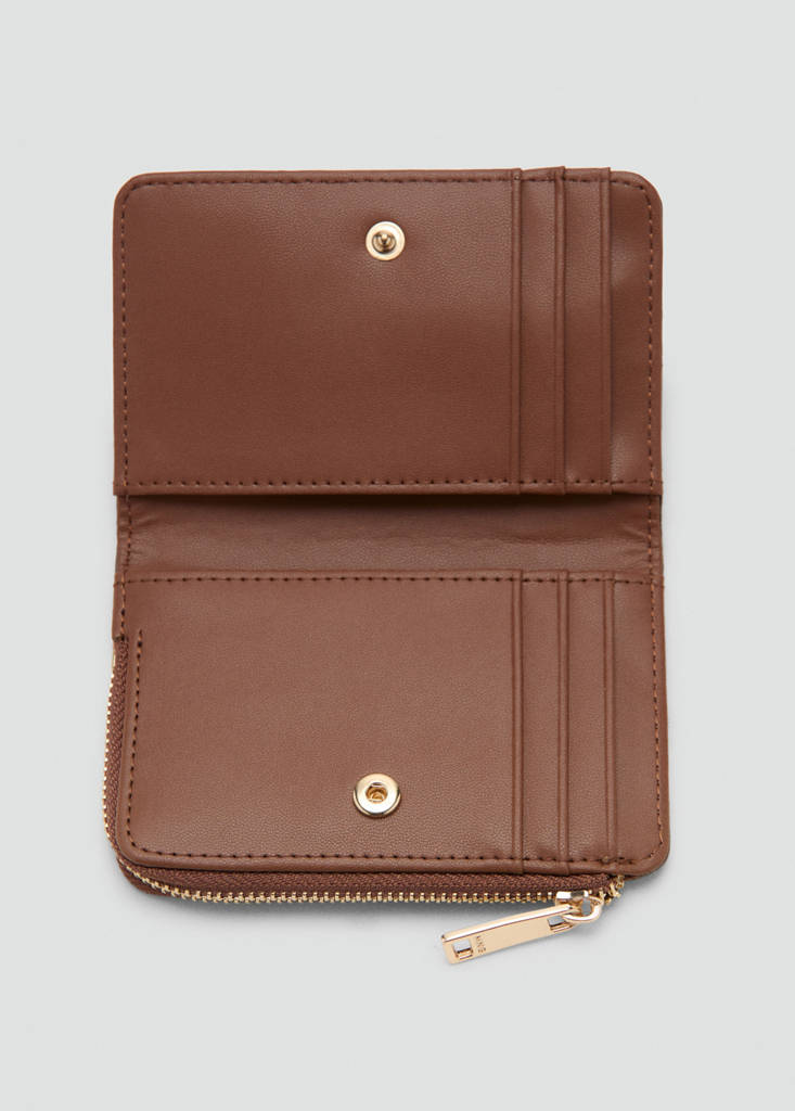 Small wallet with logo print — Leather