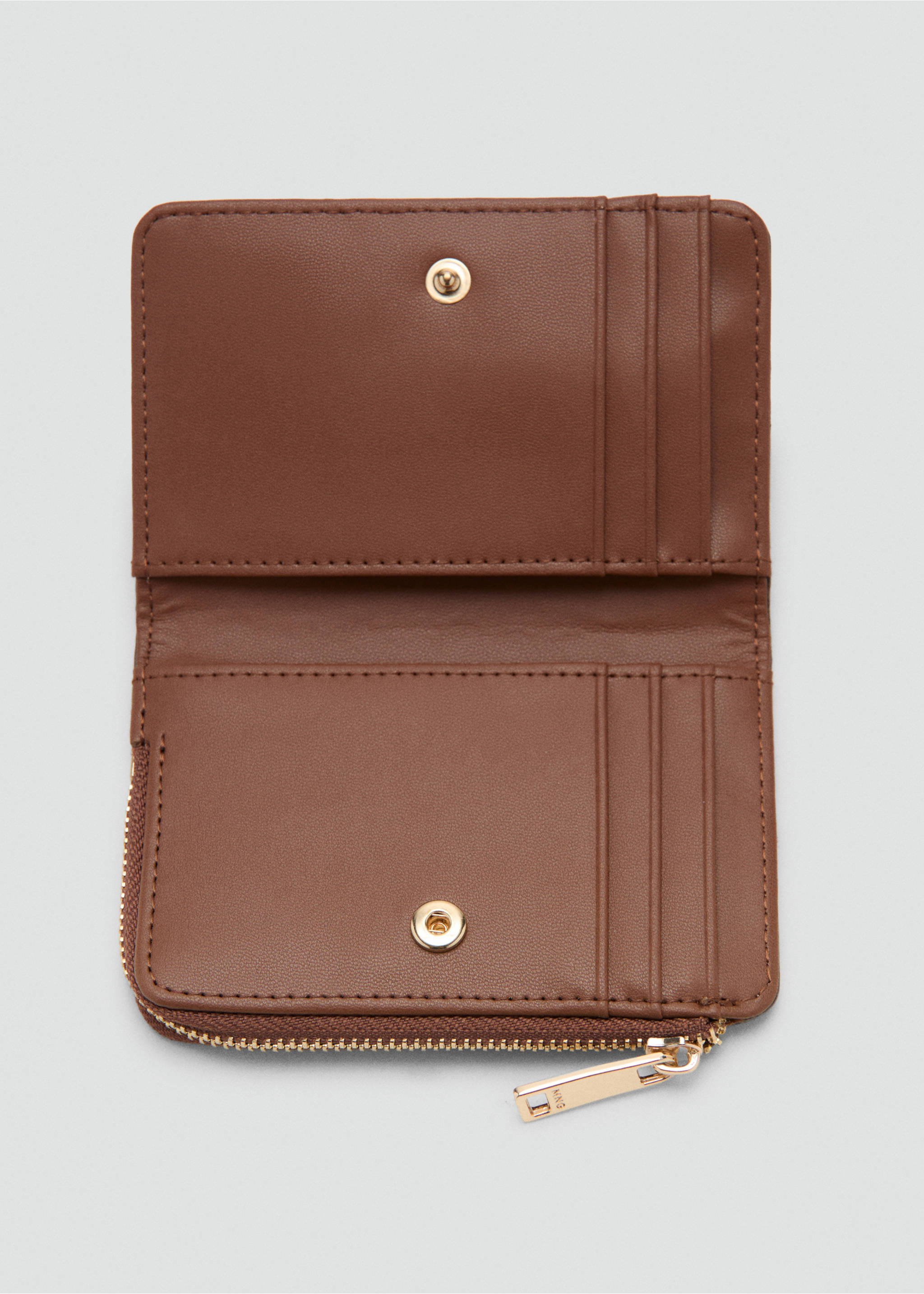 Logo desenli küçük boy cüzdan - Ürün detayı 1, Orta Kahverengi. Ref: 27061332-00.