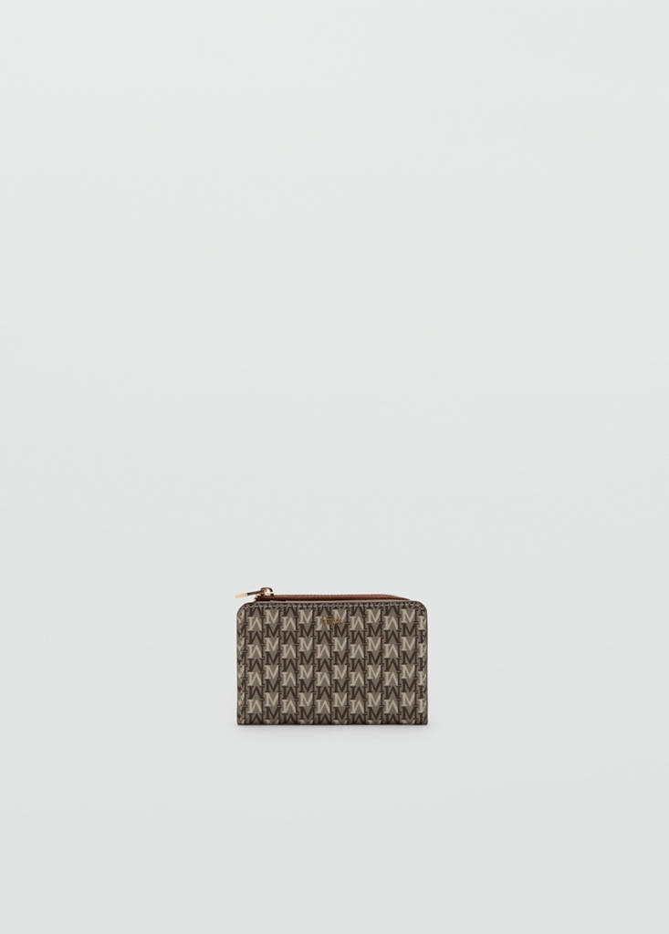 Small wallet with logo print — Leather