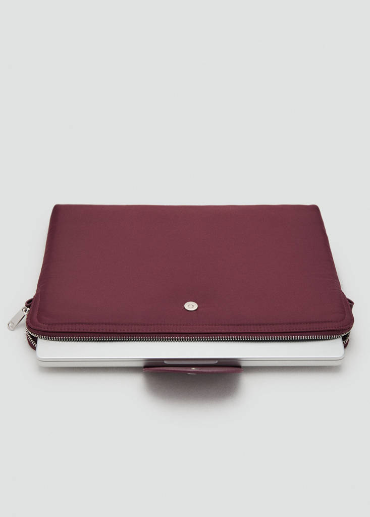 Nylon laptop case — Burgundy