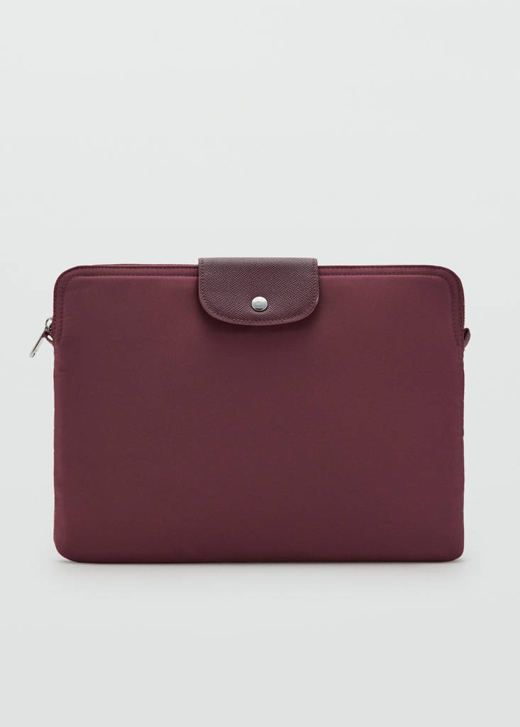 Nylon laptop case — Burgundy