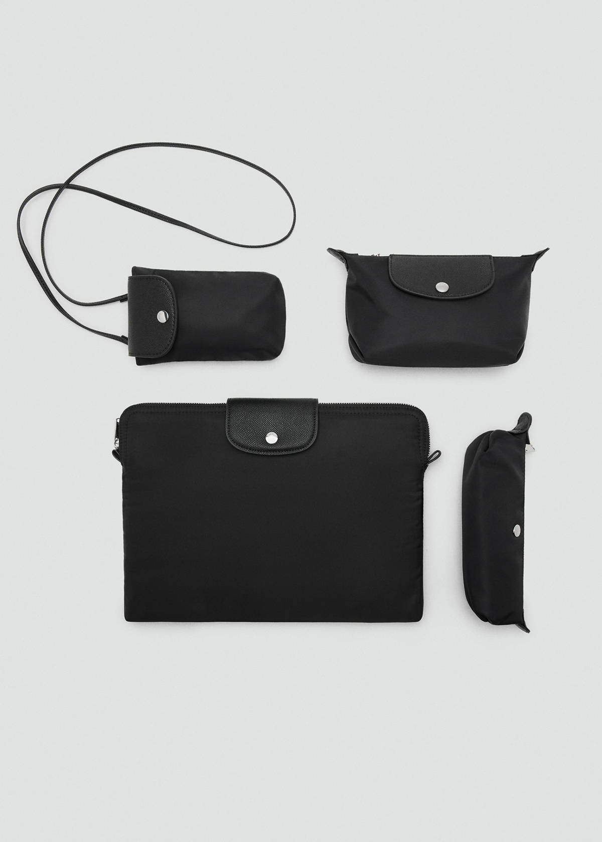 Nylon laptop case — Black